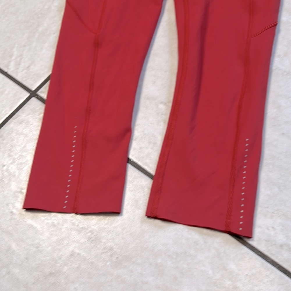 Lululemon Fast & Free Crop II‎ *Nulux 19" Persian Red - Picture 7 of 14